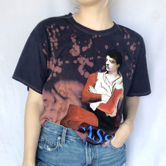 Picasso NWOT Art Graphic Bleached Tee - Picture 1 of 5